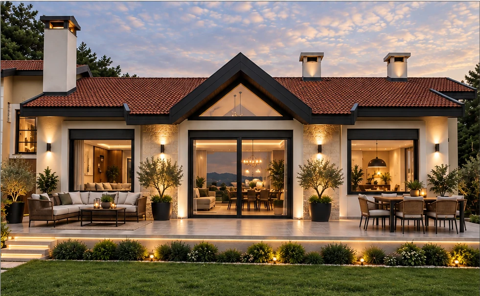 Modern courtyard villa architecture and construction project – ArcCasa